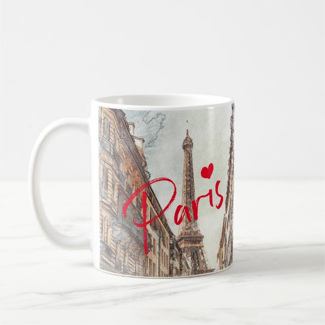 Chic I Love Paris | Eiffel Tower Coffee Mug (Left)
