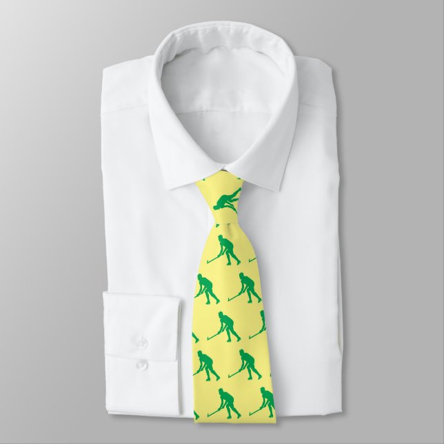 Chic Ice Hockey Sport Neck Tie (Tied)