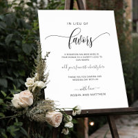 Chic In Lieu of Favours Wedding Charity Favours Si