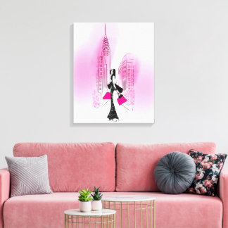 Chic in New York City Stretched Canvas Print
