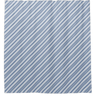 Chic Indigo Blue and White Ticking Stripes