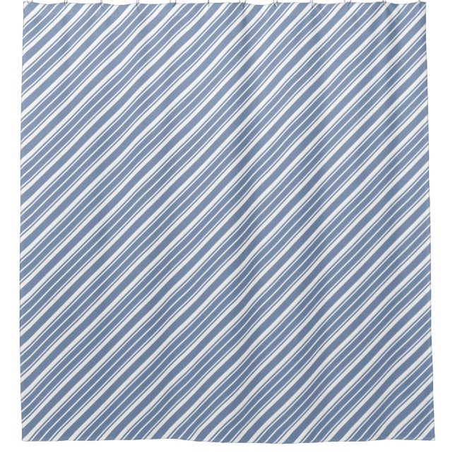 Chic Indigo Blue and White Ticking Stripes (Front)