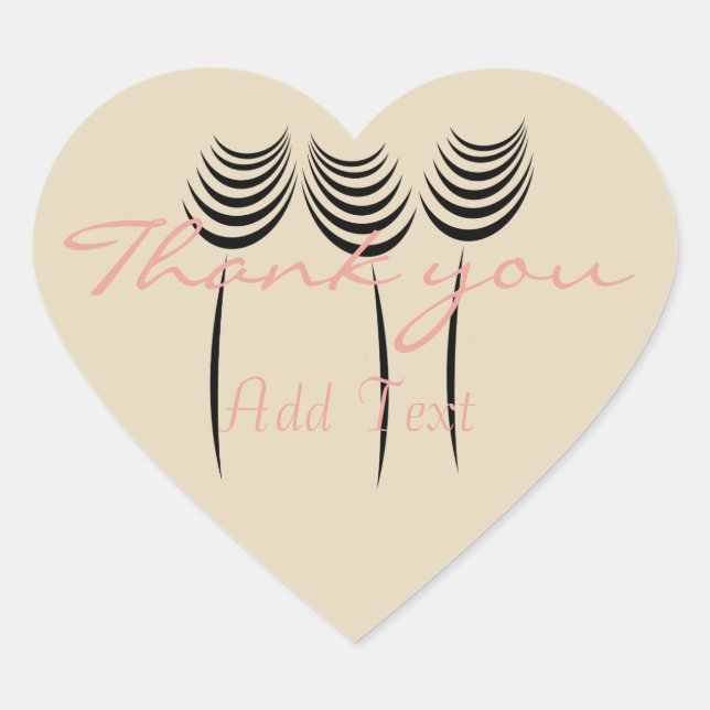 Chic Ink Art Thank you Sticker (Front)