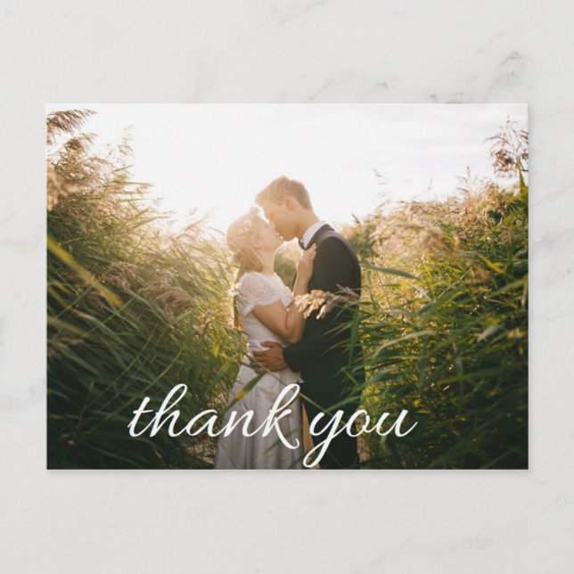Chic Inspired Wedding Thank You Postcard (Front)