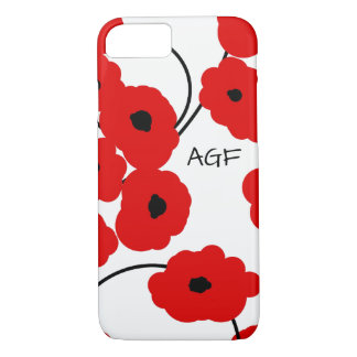 CHIC IPHONE 6 CASE_MOD RED & BLACK POPPIES iPhone 8/7 CASE