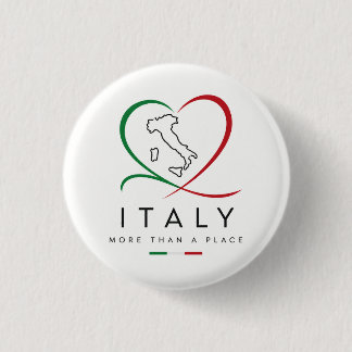 Chic Italy Heart Pinback Button