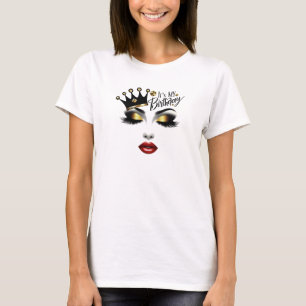 Chic It's my birthday crown gold glitter T-Shirt