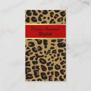 Chic Jaguar Print Business Card