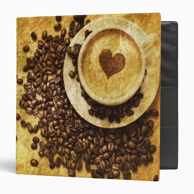 Chic Java cappuccino Coffee Beans Coffee Lover Binder (Front/Inside)