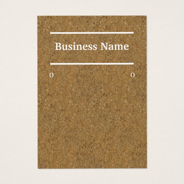 Chic kraft cork wood display cards (Front)