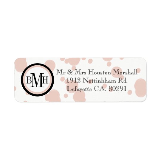 CHIC LABEL_PALE DOGWOOD PINK/WHITE /BLACK RETURN ADDRESS LABEL