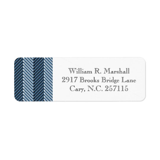 CHIC LABELS_BLACK/WHITE/BLUE ZIGZAG RETURN ADDRESS LABEL