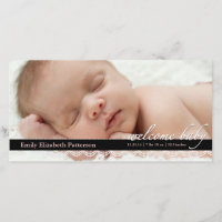 Chic Lace Baby Faire-part de naissance | Photocart