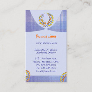 Chic Laurel Wreath Personalized Business Card