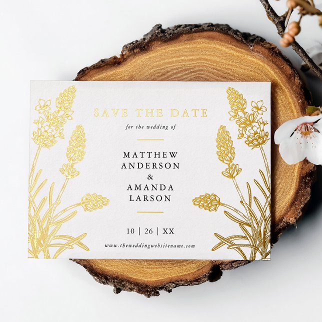 Chic Lavender Floral Non-Photo Save The Date REAL (Creator Uploaded)