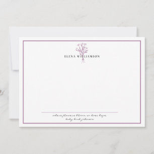 Chic Lavender Frame - Flowers & Hope Personalized Card