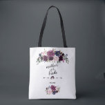 Chic Lavender Navy Blue Floral Mother of the Bride Tote Bag<br><div class="desc">Charming card design featuring gorgeous watercolour lavender & navy blue flowers wreath,  floral divider,  beautiful handwriting script and special fonts. You can replace all script to fit your needs. Use Customize tool to add your info,  make changes. For matching items,  please,  visit my Lavender Navy Blue Floral Bloom Collection.</div>