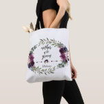 Chic Lavender Navy Blue Floral Mother of the Groom Tote Bag<br><div class="desc">Charming card design featuring gorgeous watercolour lavender & navy blue flowers wreath, floral divider, beautiful handwriting script and special fonts. It could be a great choice for any season wedding, especially, for fall weddings and winter. Use Customize tool to add your info, make changes. For matching items, please, visit my...</div>