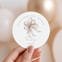 Chic Lavender Ribbon bow baby shower