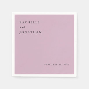 Chic Lavender White Simple Wedding Napkins