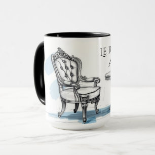 Chic Le Roi Chille Au Café Aesthetic Cafe Mug