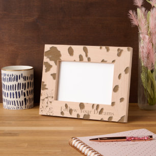 Chic Leopard Animal Print Etched Frames