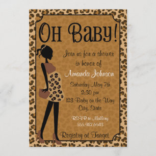 Chic Leopard Mommy-to-be Baby Shower Invitation