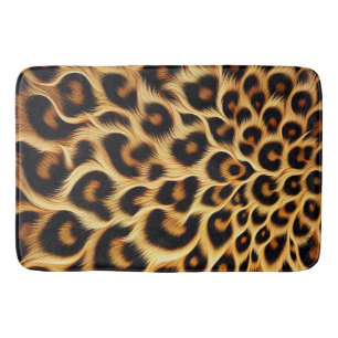 Chic leopard print bath mat