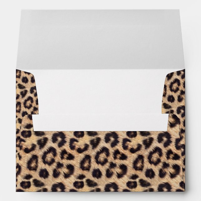 Chic Leopard Print Elegant Animal Envelope (Back (Bottom))