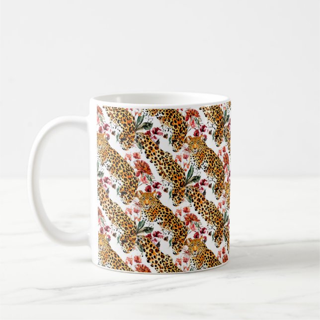Chic Leopard Print Mug – Stylish Animal Print Cup  (Left)