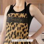 Chic Leopard Print Script Name Apron<br><div class="desc">Chic leopard print pattern personalized with a name or your custom text. Select from a wide variety of fonts or make changes to size, colour and placement in EDIT. ASSISTANCE: For help with design modification or personalization, transferring the design to another product or if you would like coordinating items, contact...</div>