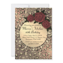 Chic Leopard Rose Fabulous 40th Birthday