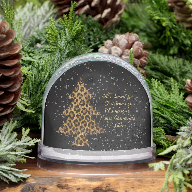  Chic Leopard Tree Snowglobe (Winter)