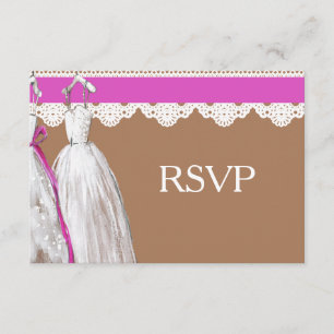Chic Lesbian Gay Wedding RSVP Two Brides