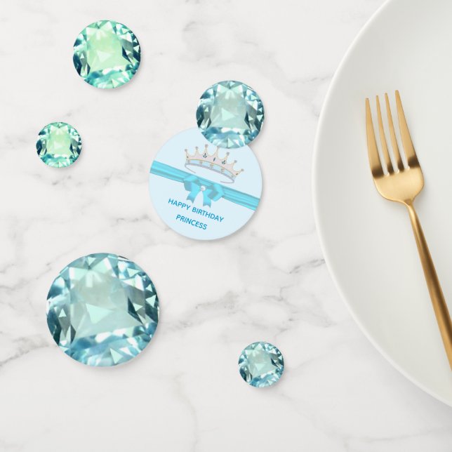 Chic light blue aquamarine gemstone Birthday Confetti (Group)