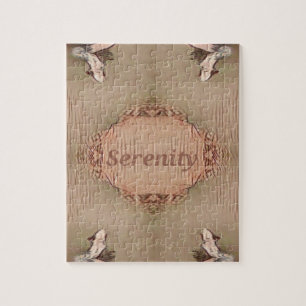 Chic Light Tan Peach Modern Serenity Jigsaw Puzzle