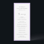 Chic Lilac Modern Wedding Program<br><div class="desc">Modern wedding program featuring a simple design with the headers in a combination of an elegant script and modern sans serif font.</div>