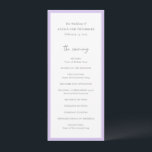 Chic Lilac Modern Wedding Program<br><div class="desc">Modern wedding program featuring a simple design with the headers in a combination of an elegant script and modern sans serif font.</div>