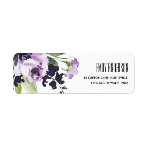 CHIC LILAC PURPLE ROSE PEONY FLORAL BUNCH ADRESSE