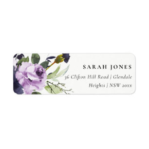 CHIC LILAC PURPLE ROSE PEONY FLORAL BUNCH ADRESSE