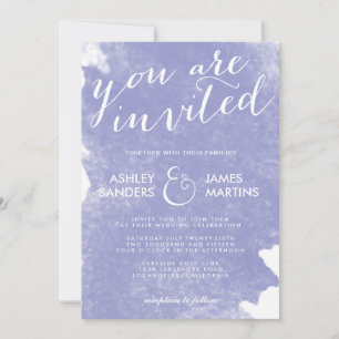 CHIC LILAC WATERCOLOR WEDDING INVITATION
