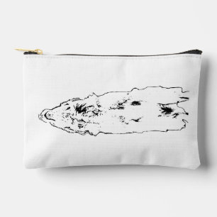 Chic lines, golden form accessory pouch