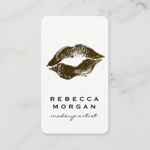 Chic Lipstick Kiss Business Card