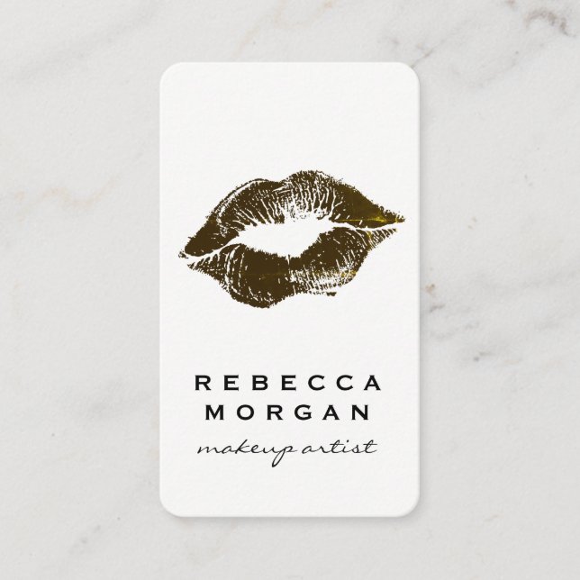 Chic Lipstick Kiss Business Card (Front)