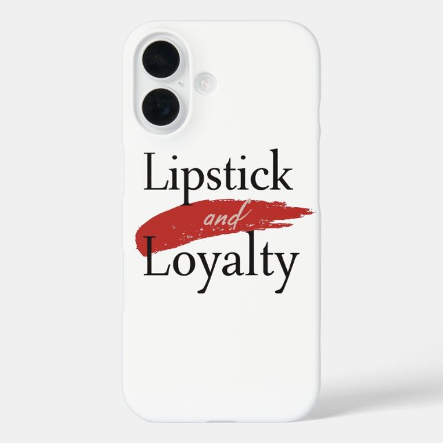 Chic Lipstick Smear and Loyalty Case-Mate iPhone Case (Back)
