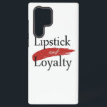 Chic Lipstick Smear and Loyalty Samsung Galaxy Case<br><div class="desc">Define your code with this chic and powerful graphic. The design boldly declares "Lipstick and Loyalty, " cleverly replacing the word 'and' with a stylish, smudged red lipstick smear. It's the perfect motto for the modern woman who balances fabulous style, fierce confidence, and unwavering loyalty. A must-have for makeup lovers,...</div>