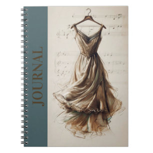 Chic Little Black Dress LBD Beige Fashion Lovers Notebook