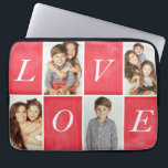 Chic Love 4 Photo Collage Laptop Sleeve<br><div class="desc">Showcase your favorite photos with this stylish 4-Photo collage that says "Love".</div>