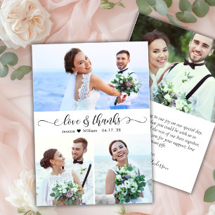 Chic Love et Merci Script Photo Collage Mariage