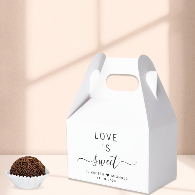Chic Love Is Sweet Wedding Favor Box (Creator Uploaded)